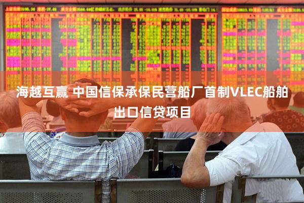 海越互赢 中国信保承保民营船厂首制VLEC船舶出口信贷项目