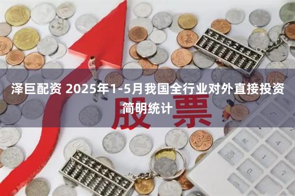 泽巨配资 2025年1-5月我国全行业对外直接投资简明统计
